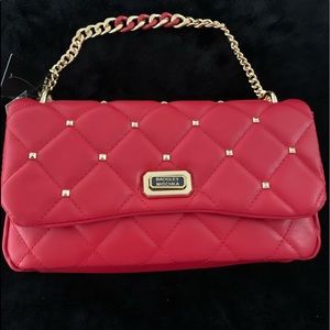 BADGLEY MISCHKA RED HANDBAG WITH GOLD HARDWARE